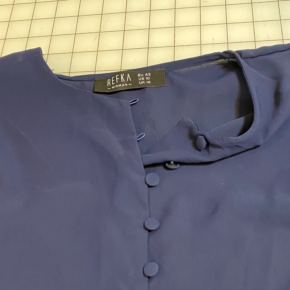 Refka Women's Long Sleeve Dress - size 10 Blue